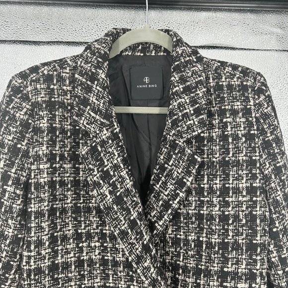 Anine Bing Madeleine Double Breasted Tweed Blazer - Picture 5 of 10